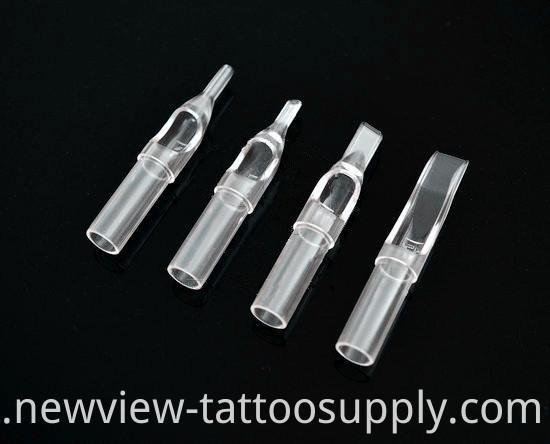 Short Blue Clear Disposable Plastic Tattoo Tips